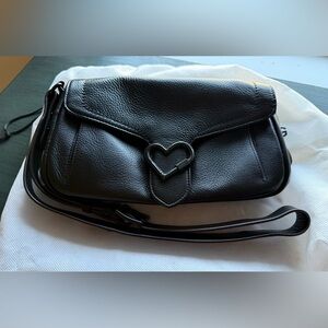 Aimee Kestenberg Lovers Lane Black Genuine Leather Convertible Crossbody